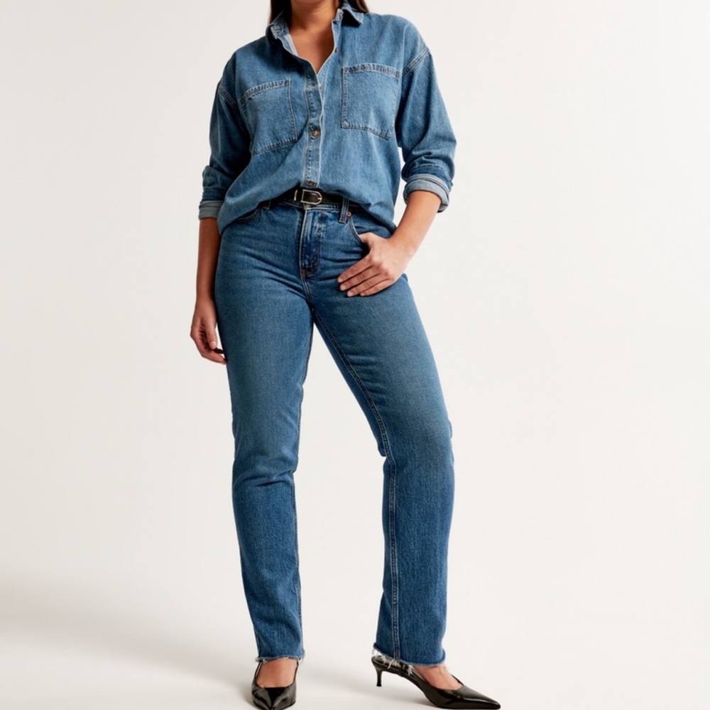 Abercrombie & Fitch Indigo Denim Straight Jeans